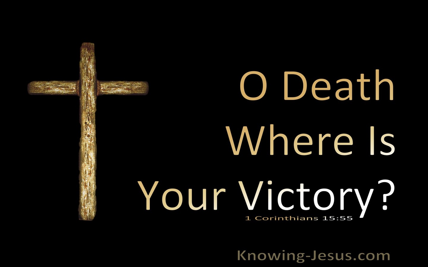 1 Corinthians 15:55 Death Where Is Your Victory (brown)